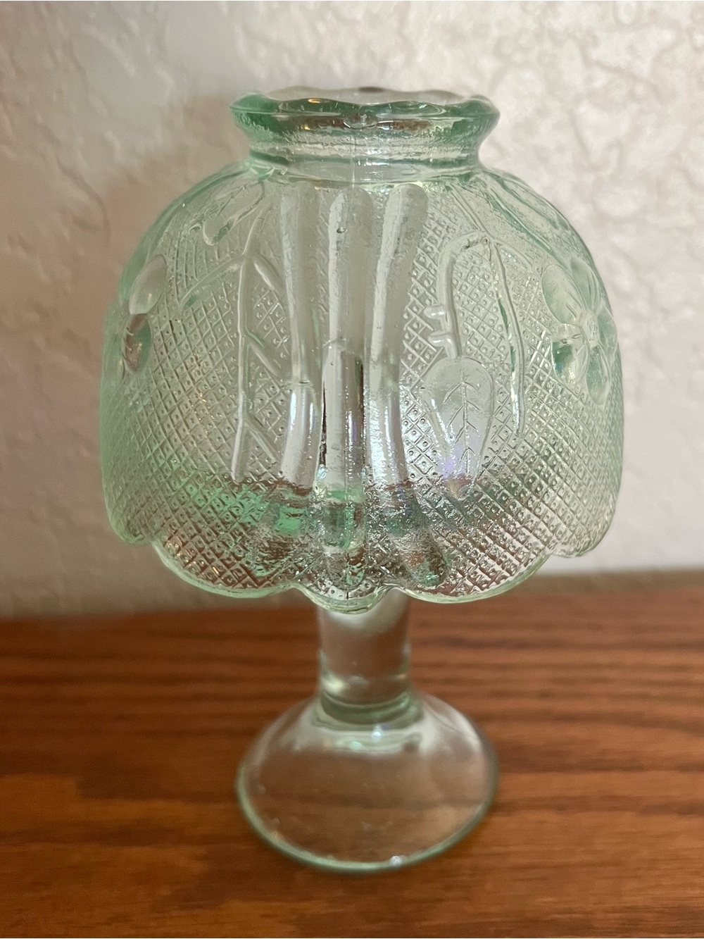 Vintage House of Lloyd Mint Green Glass Fairy Lamp - Picture 2 of 10